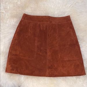 NWOT Genuine Suede Skirt size 2